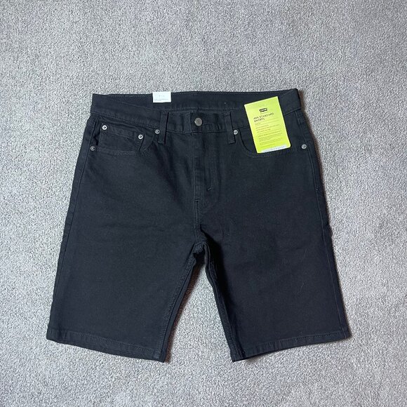 Levi's 405 Flex Eco Performance Standard Shorts Stretch Black Denim Men's 33 - Picture 1 of 5